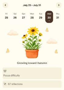 OnVeil garden screen, brain weather Cloudy